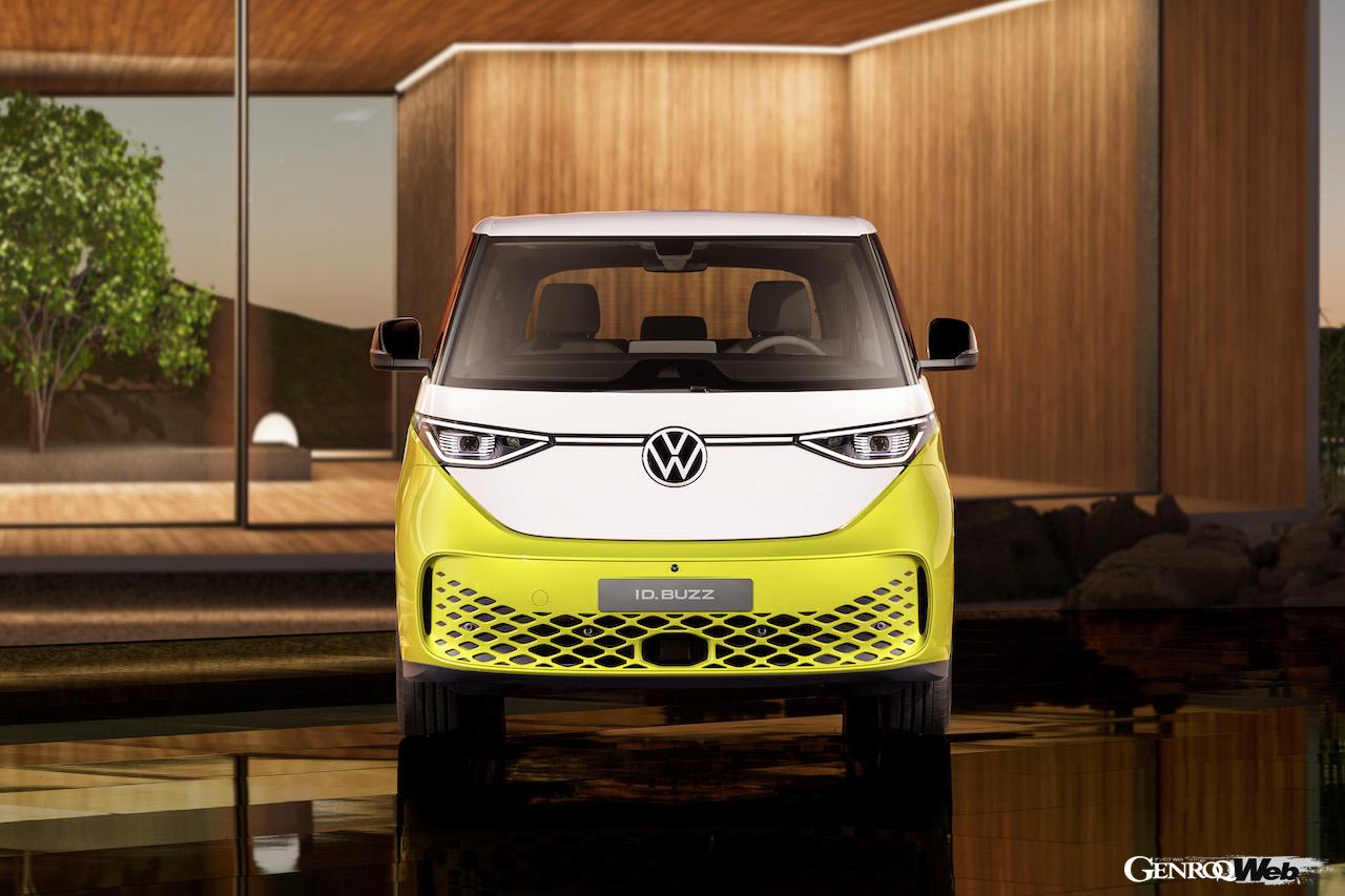 フォルクスワーゲンの新型EV、ID. Buzzの正面ビュー