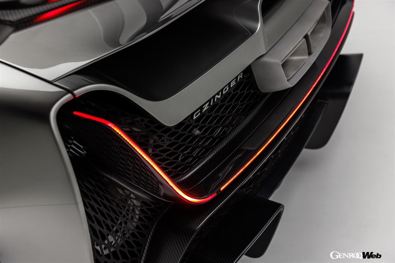 カリフォルニアを拠点に開発されたハイブリッドハイパーカー「ジンガー 21C」のエクステリア。