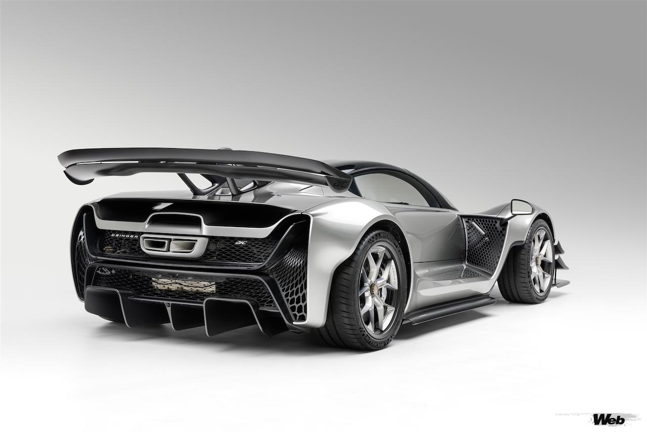 カリフォルニアを拠点に開発されたハイブリッドハイパーカー「ジンガー 21C」のエクステリア。