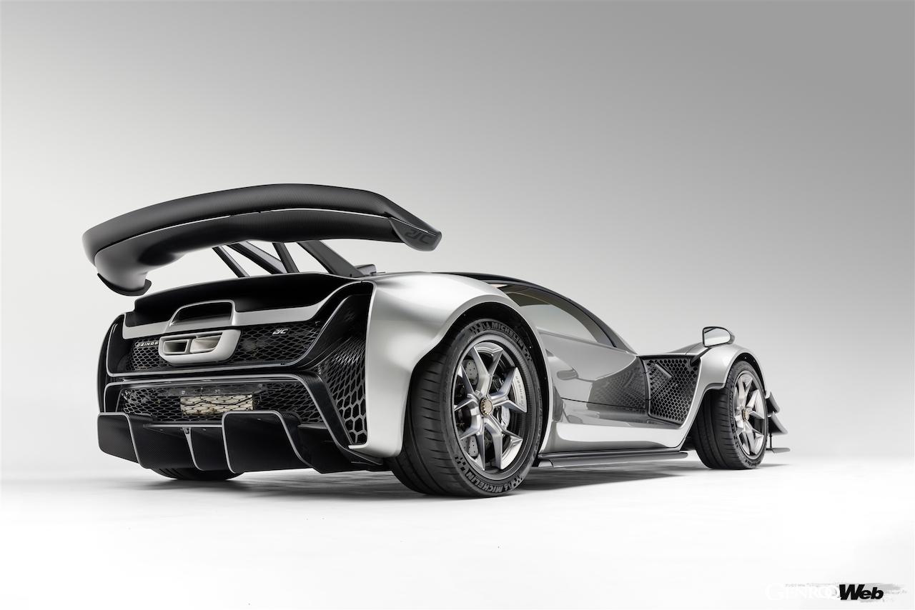 カリフォルニアを拠点に開発されたハイブリッドハイパーカー「ジンガー 21C」のエクステリア。