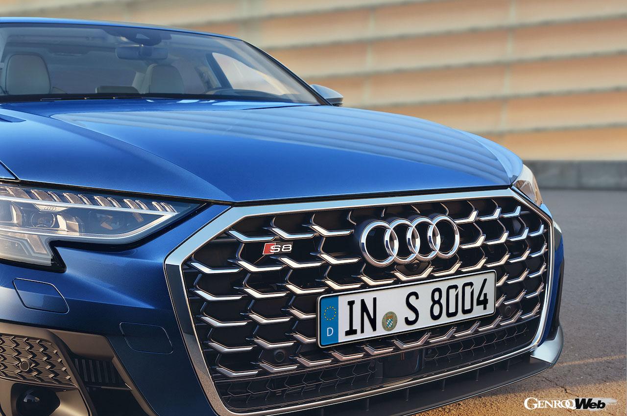 フェイスリフトを受けた、「アウディ S8」改良新型のエクステリア。