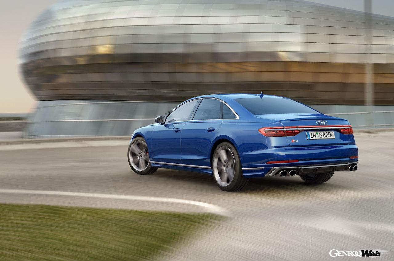 フェイスリフトを受けた、「アウディ S8」改良新型のエクステリア。