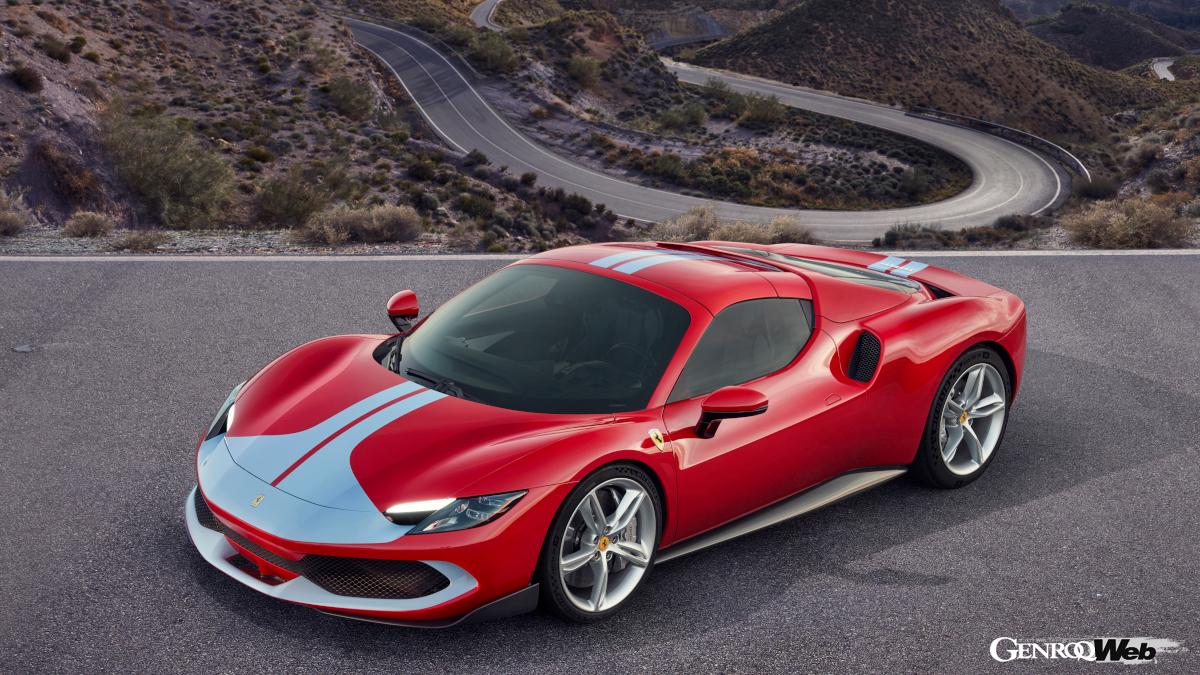 フェラーリ 296 GTS アセットフィオラーノパッケージのフロントスタイル、クローズド時