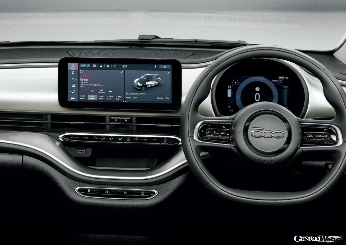 新型フィアット 500eのフェイシア