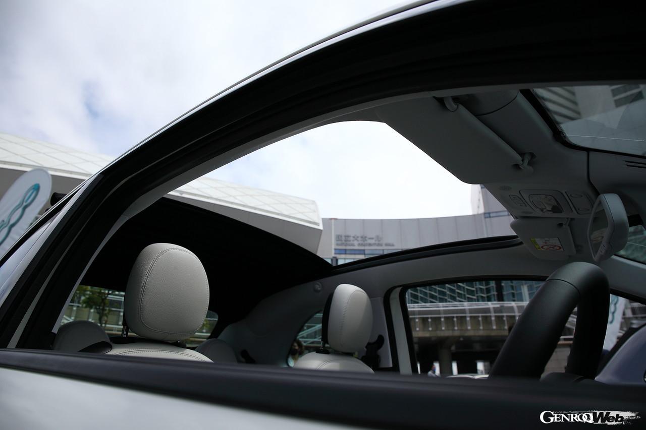 フィアット 500e Openのルーフ