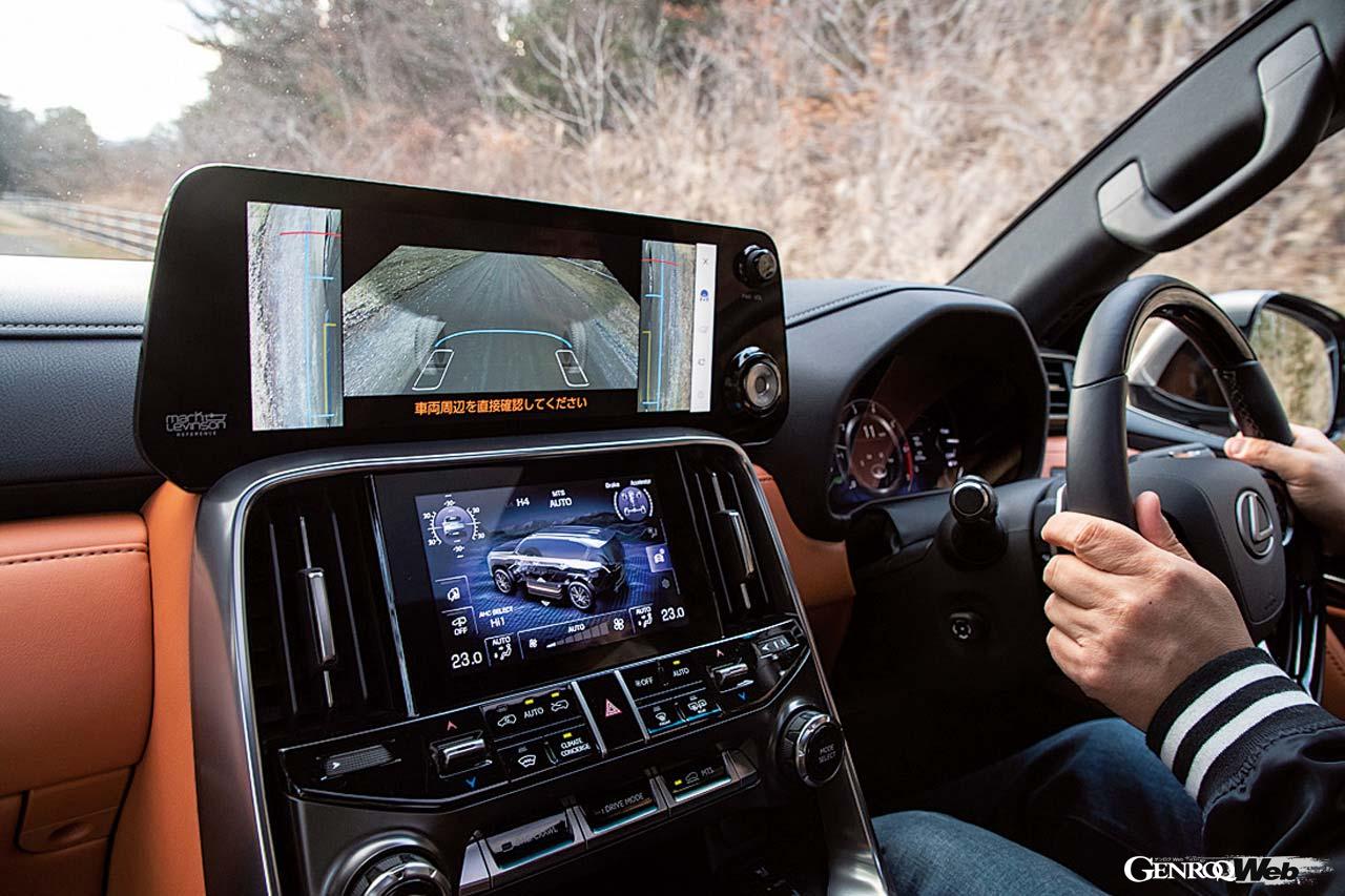 レクサス LX600のセンターディスプレイ