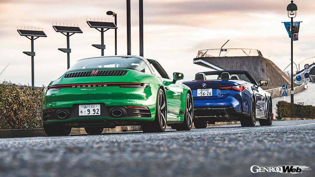 BMW M4 カブリオレ コンペティションM xドライブとポルシェ 911 タルガ4のリヤスタイル