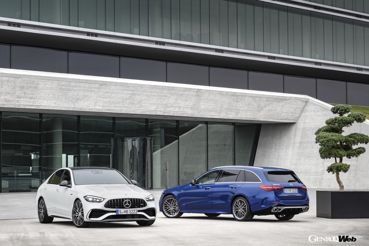 メルセデスAMG C 43 4MATICとメルセデスAMG C 43 4MATIC エステートの2台イメージ