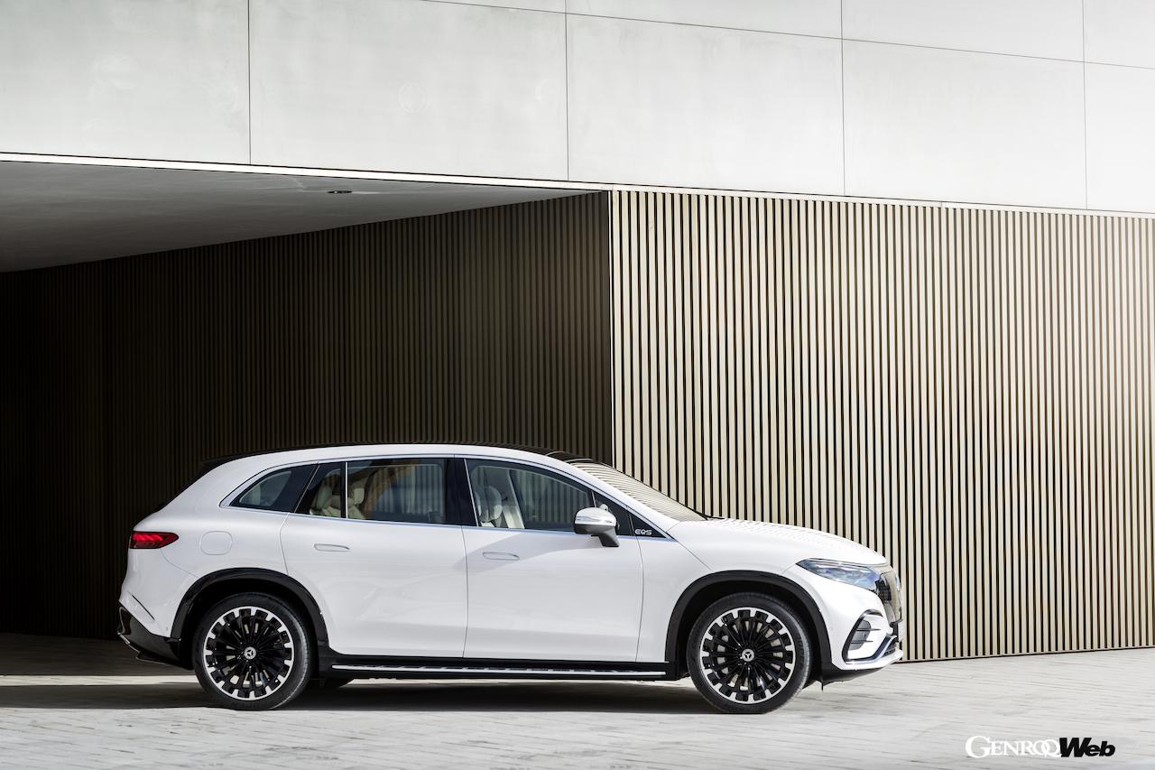 メルセデス・ベンツ EQS SUVのサイドビュー