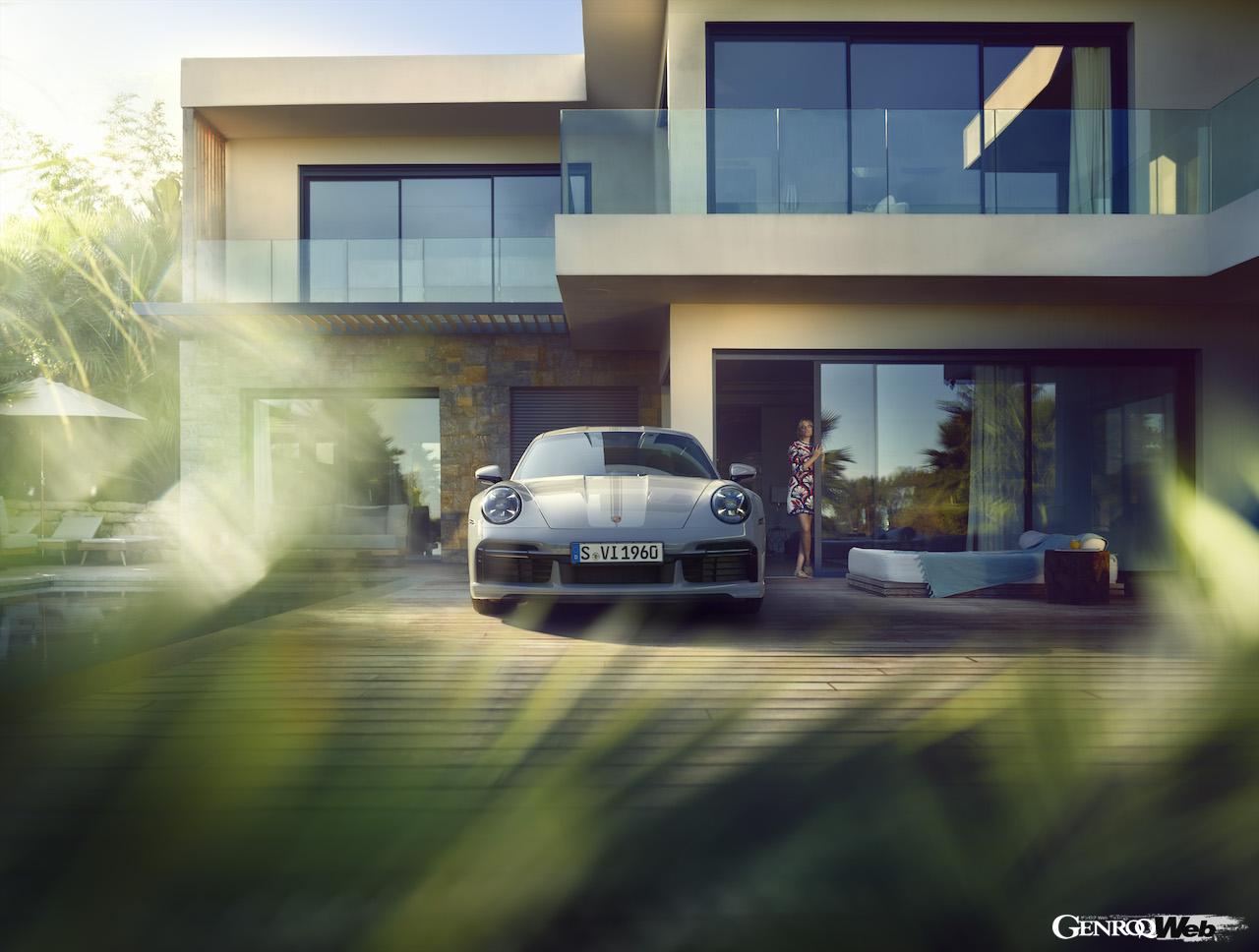 ポルシェ 911 スポーツクラシックの正面ビュー