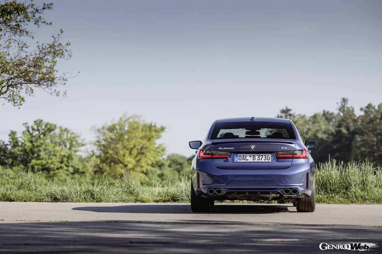 アルピナの改良新型B3リムジン。リヤビュー