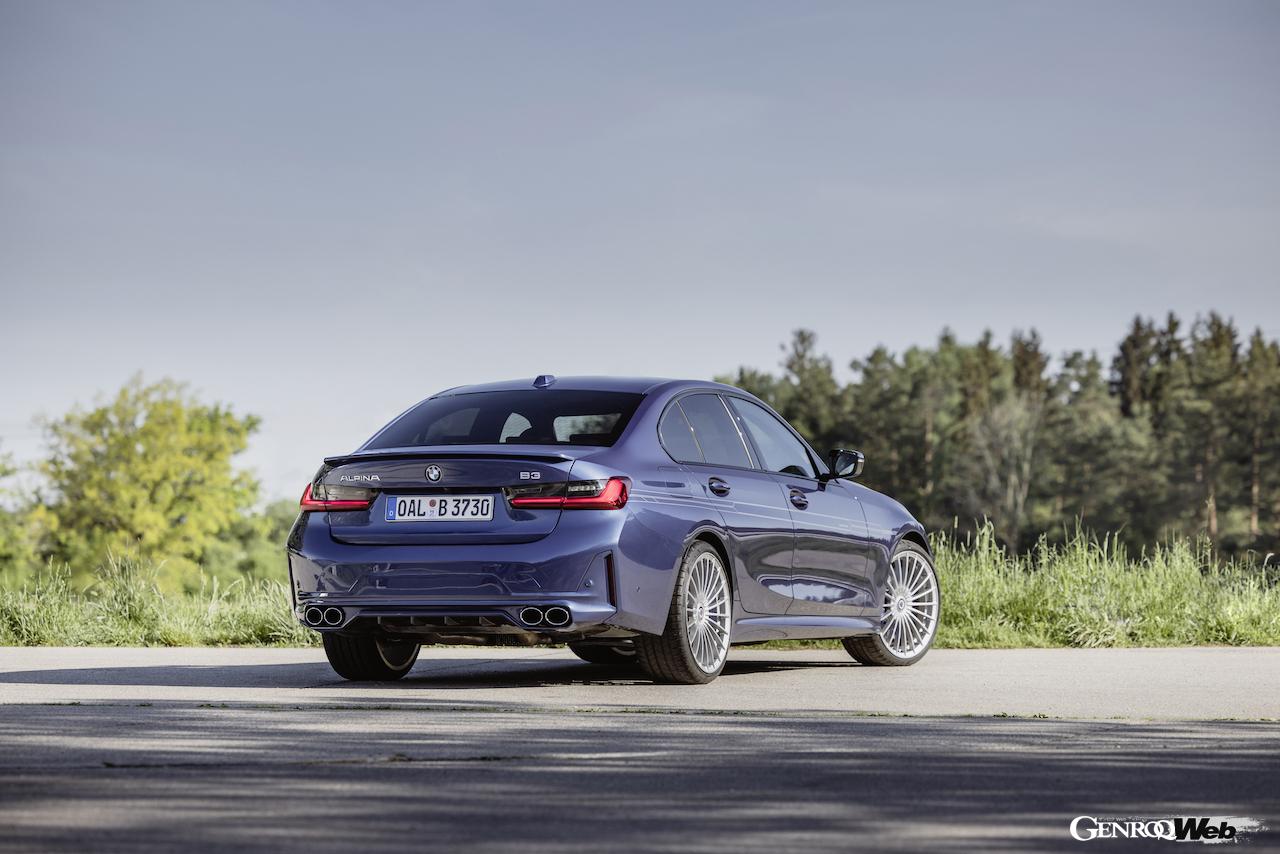 アルピナの改良新型B3リムジン。リヤビュー
