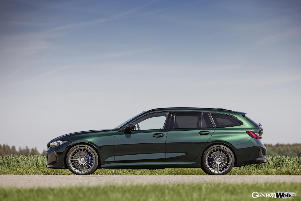 アルピナの改良新型B3ツーリング。サイドビュー