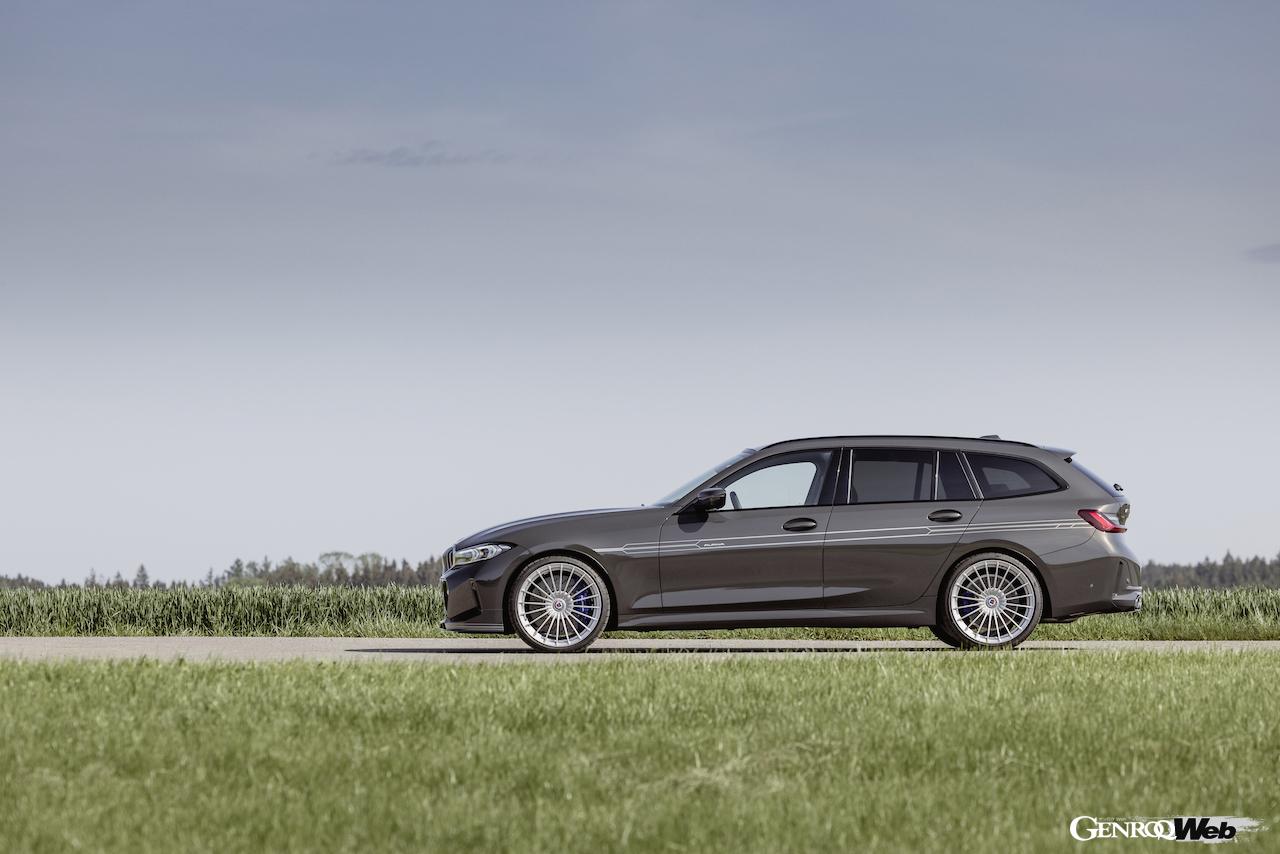 アルピナの改良新型D3 Sツーリング。サイドビュー