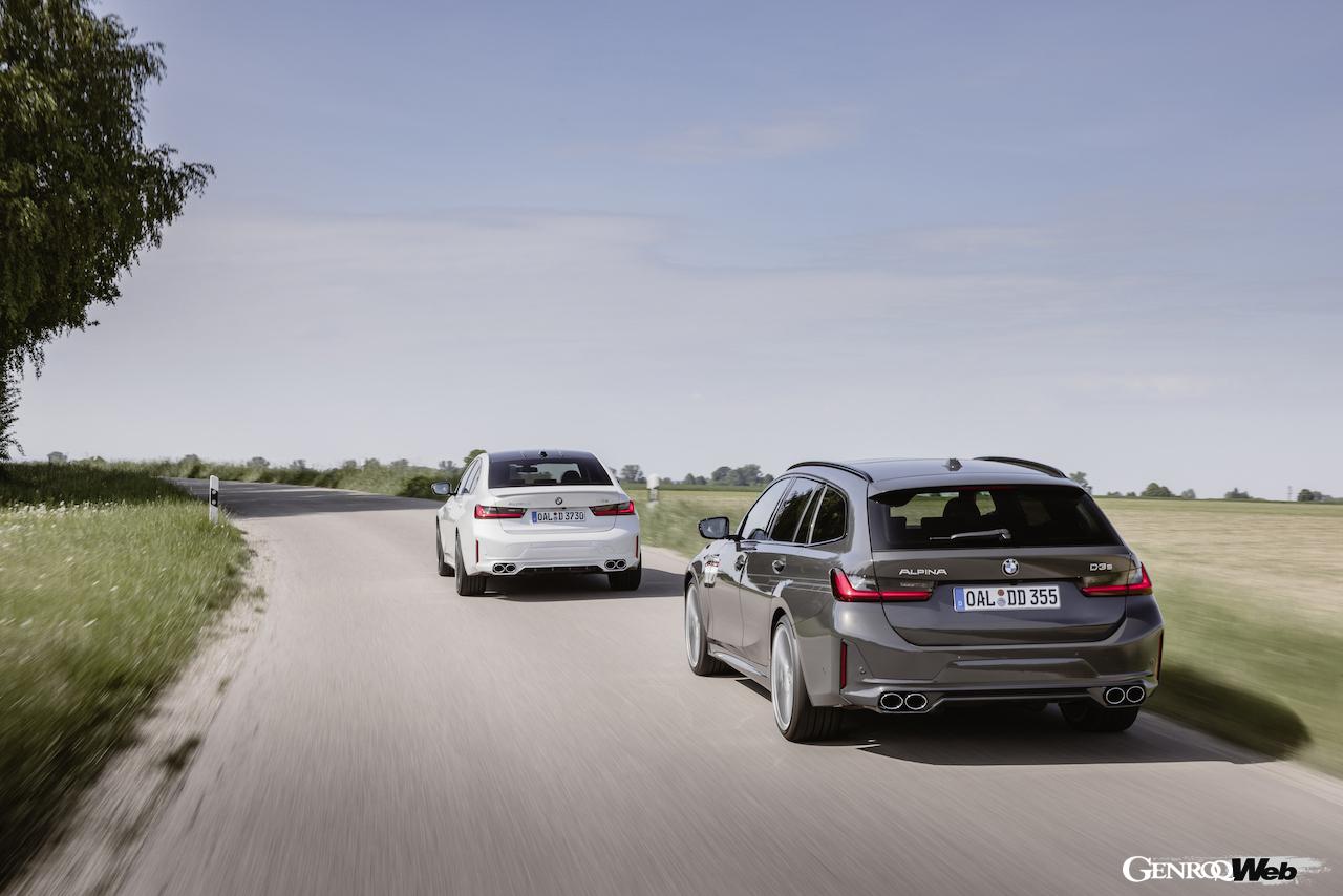 アルピナの改良新型D3 SリムジンとD3 Sツーリング。リヤビュー
