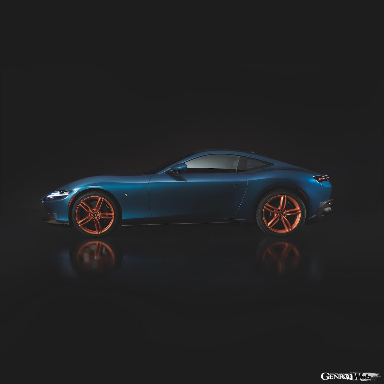 フェラーリ ローマのテーラーメイド仕様。サイドビュー