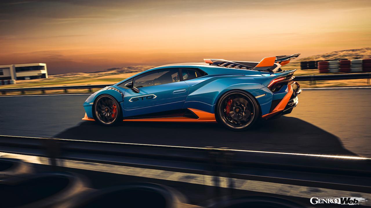 ランボルギーニ ウラカン STOの走行シーン