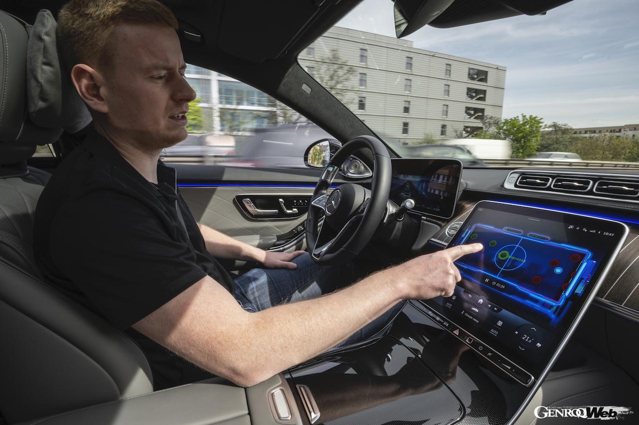 メルセデス・ベンツの条件付き自動運転システム「ドライブパイロット」の作動イメージ。