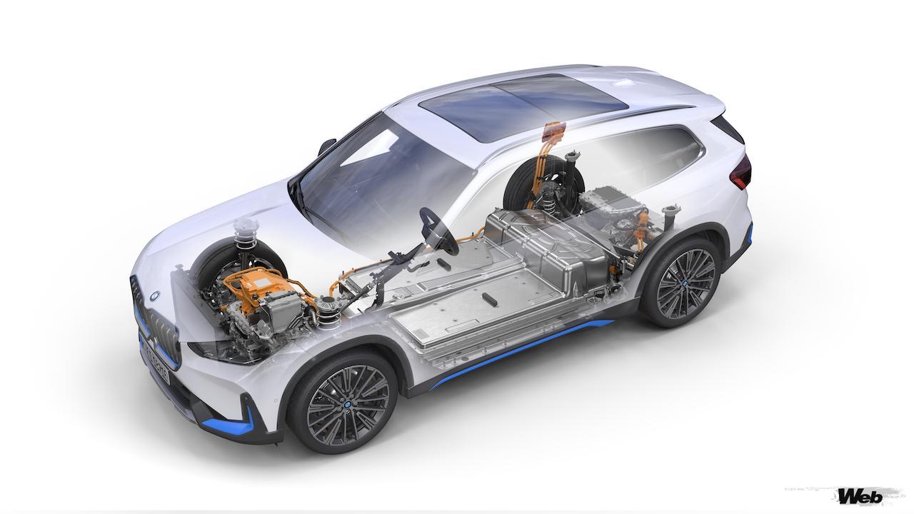 BMW iX1の電動パワートレイン、スケルトン
