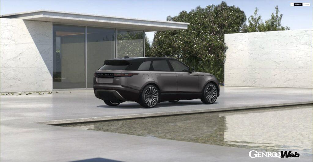 「シャラントグレイ」のボディカラーを纏ったレンジローバー ヴェラール オーリック エディション。