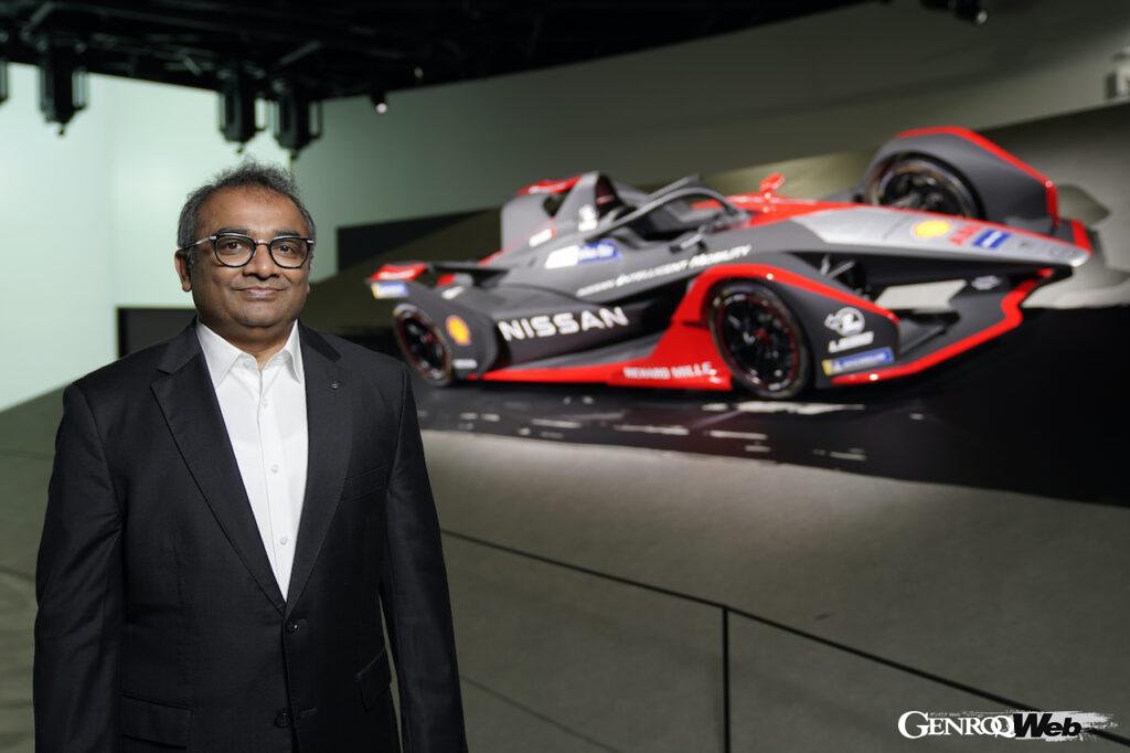 マクラーレンは日産から電動パワートレインの供給を受け、フォーミュラEへの挑戦をスタートする。日産のアシュワニ・グプタCEO(写真)はマクラーレン「理想的なパートナー」と評価した。
