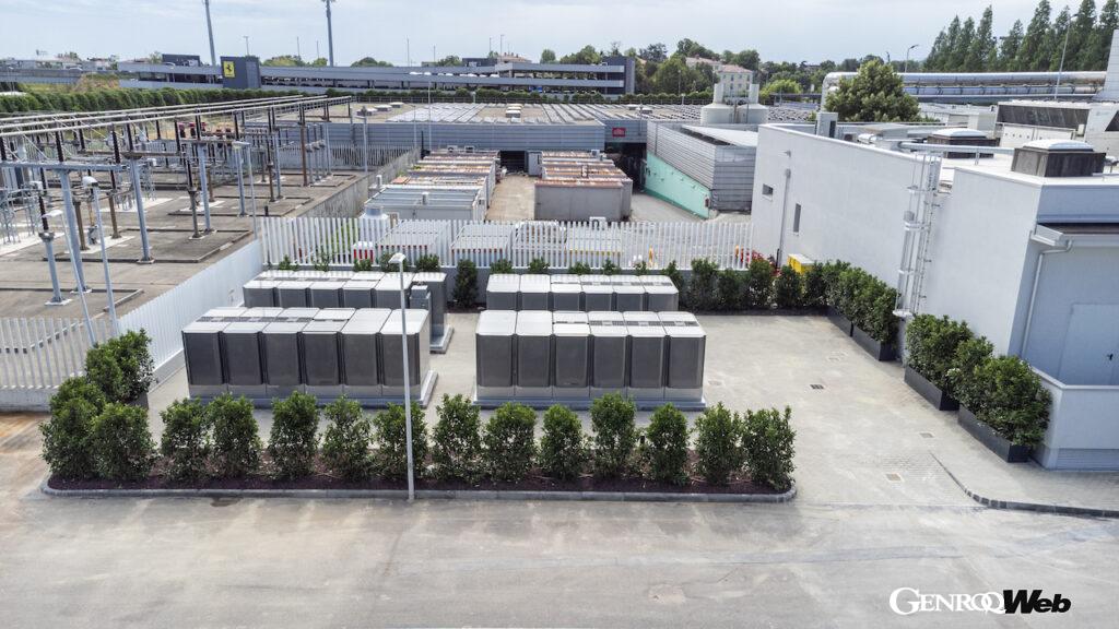 マラネロの敷地内に設置されたブルーム・エナジー社製、固体酸化物形燃料電池プラント。