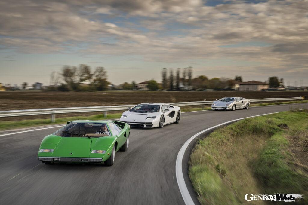 ランボルギーニ カウンタックのLP400、LPI 800-4、25周年アニバーサリーモデルの3台