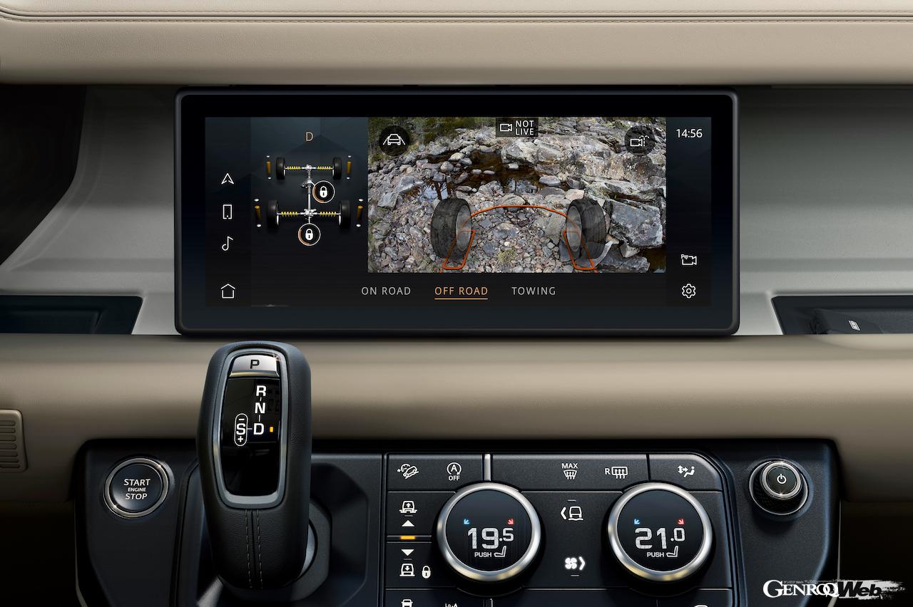 ランドローバー ディフェンダーのクリアサイトグラウンドビュー