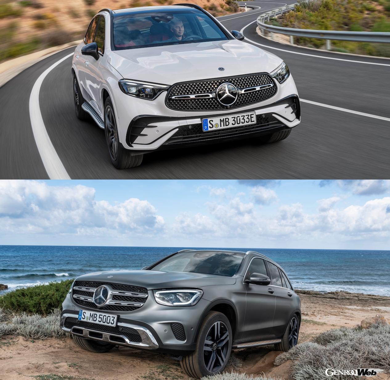 メルセデス・ベンツの新旧GLC。フロントビュー