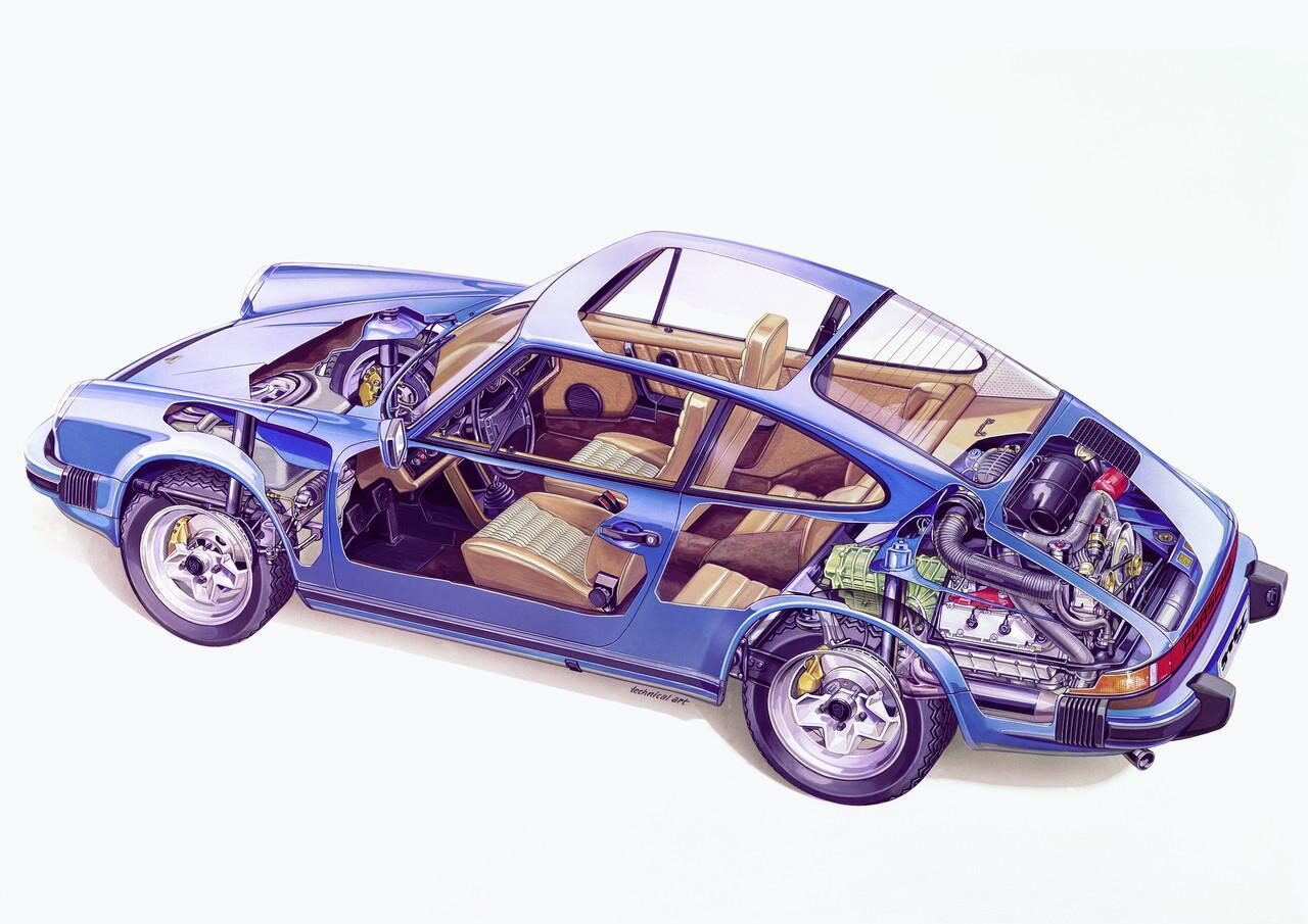 ポルシェ 911 Gシリーズのスケルトン
