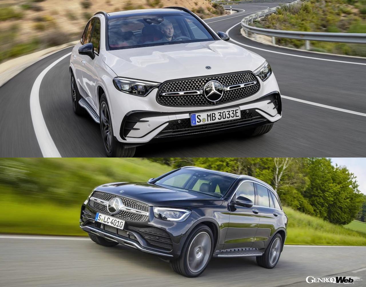 メルセデス・ベンツの新旧GLC。フロントビュー