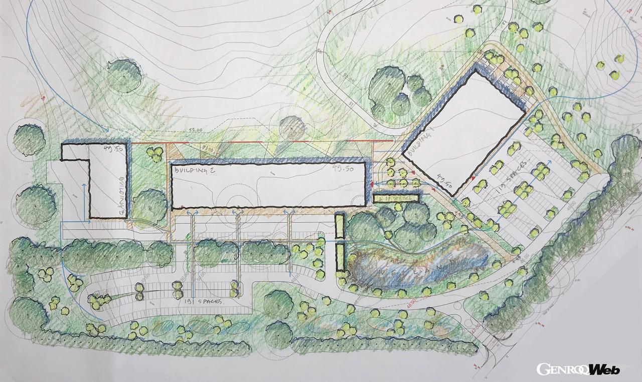 ゴードン・マレー・グループが、英国のウィンドルシャムに建設する本社施設の予想図