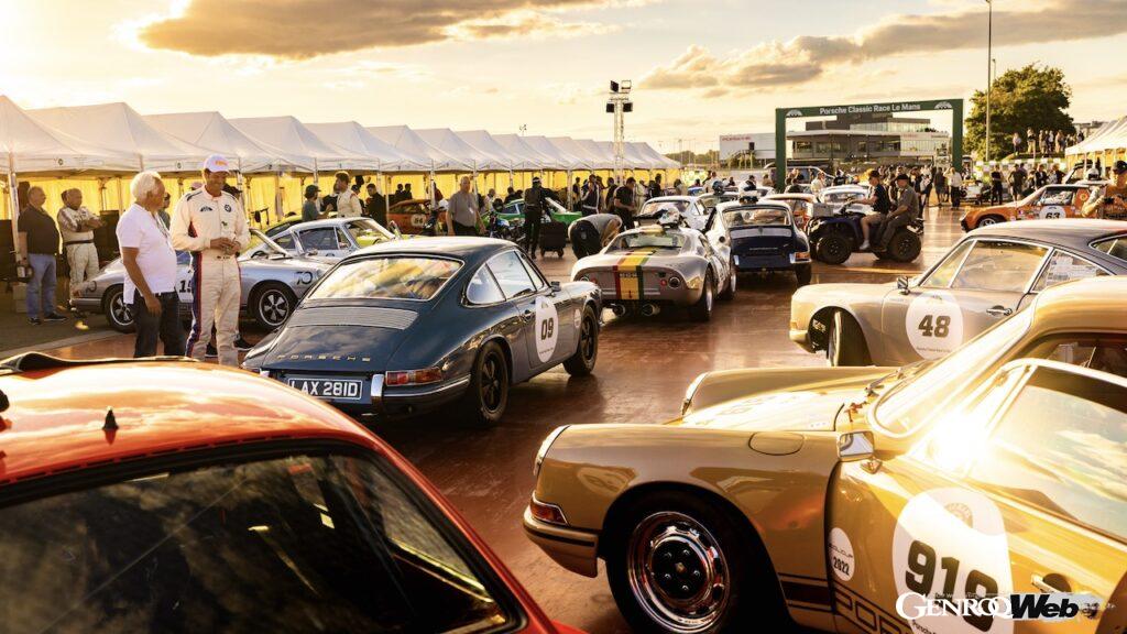 これまで多くのドラマの舞台となってきたサルト・サーキットに、様々なな世代のポルシェが集まった。