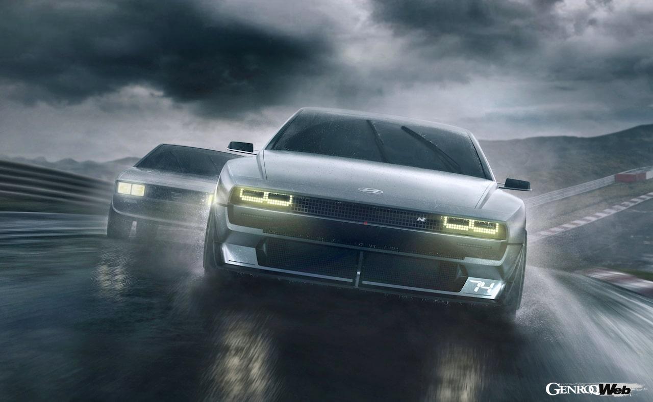 水素ハイブリッド「ヒョンデ N ビジョン 74」とポニークーペ コンセプト。