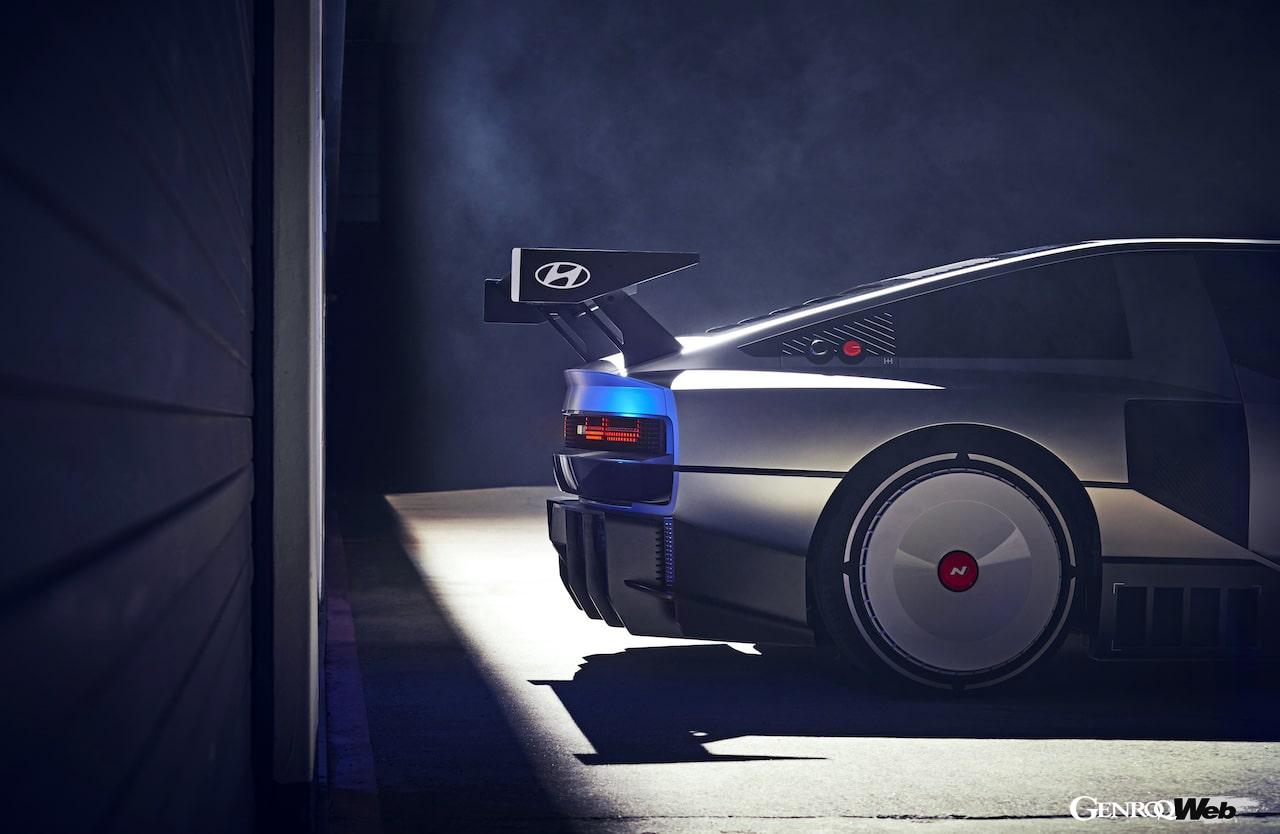 水素ハイブリッド「ヒョンデ N ビジョン 74」のエクステリア