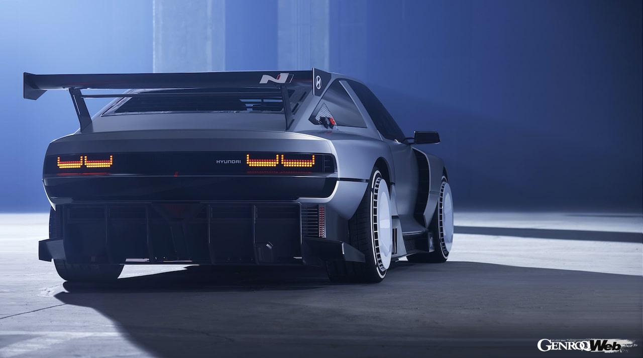 水素ハイブリッド「ヒョンデ N ビジョン 74」のエクステリア