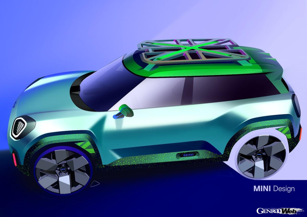 「MINI コンセプト エースマン」のデザインスケッチ。