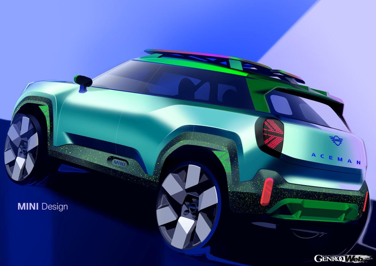 「MINI コンセプト エースマン」のデザインスケッチ。