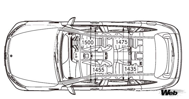 メルセデス・ベンツ EQCの室内寸法幅