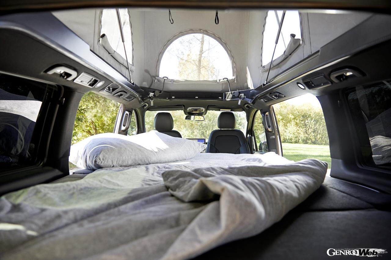 メルセデス・ベンツEQVのキャンプ仕様。インテリア