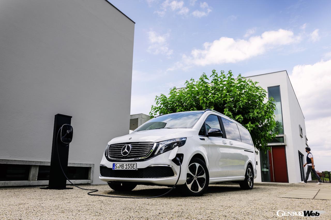 メルセデス・ベンツ EQVのフロントビュー