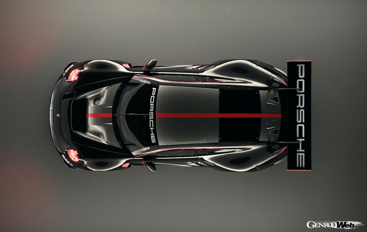 ポルシェの最新カスタマー向けレーシングカー新型「911 GT3 R」のエクステリア。