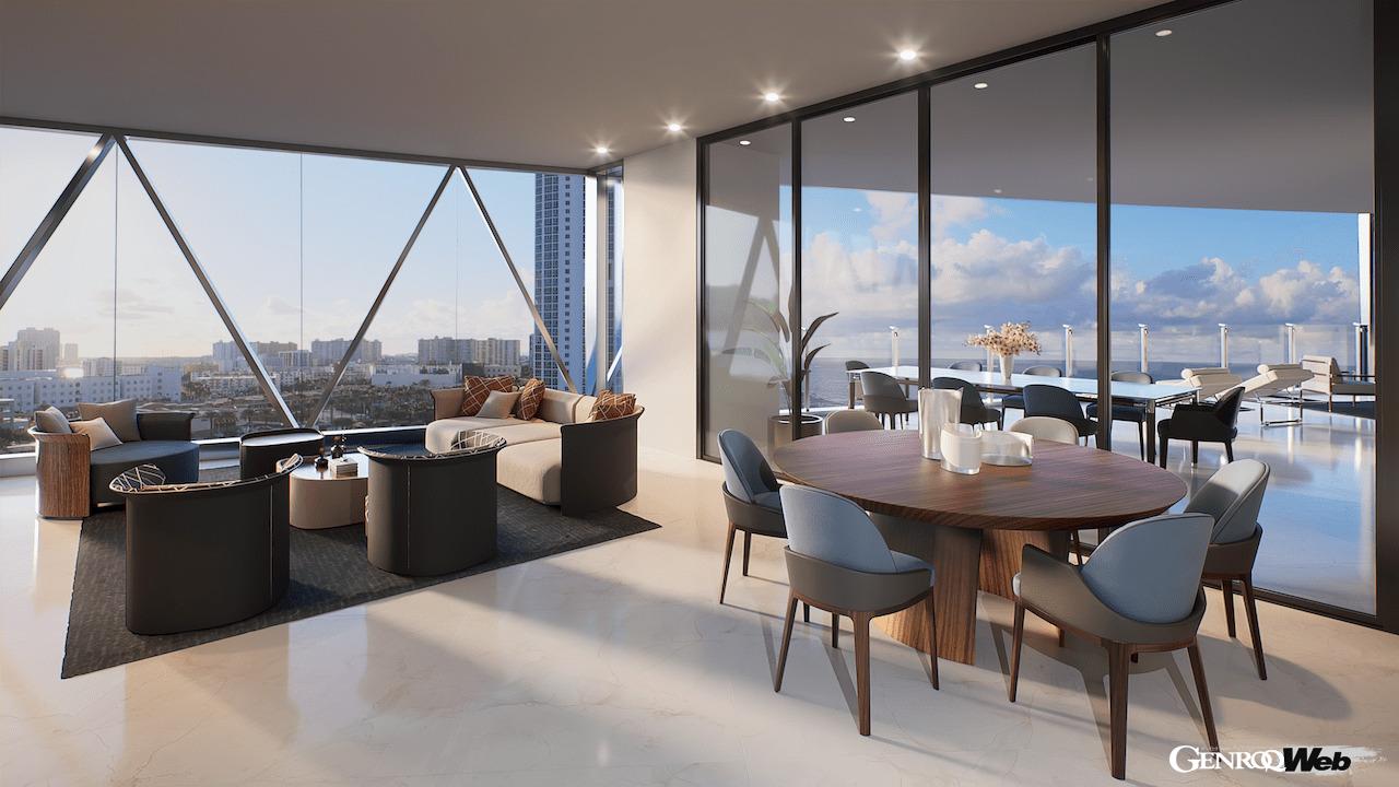 贅を尽くした居住空間を提供する、マイアミに建設中の「ベントレーレジデンス」。