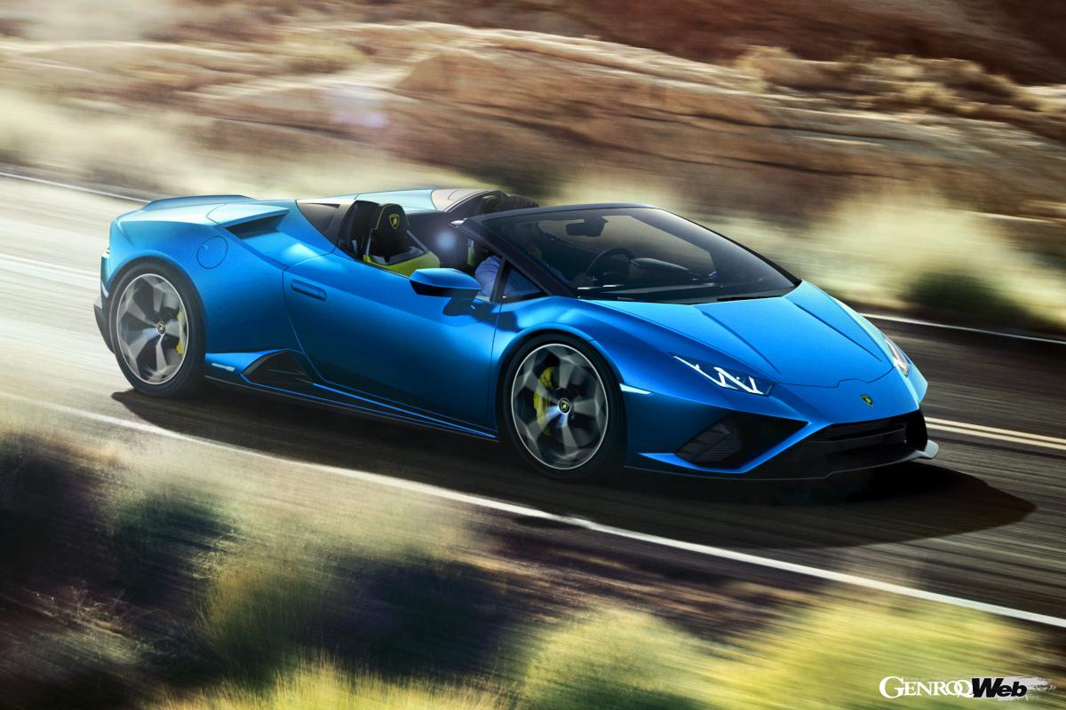 軽快な走りが楽しめるランボルギーニ ウラカンEVO RWD スパイダー。