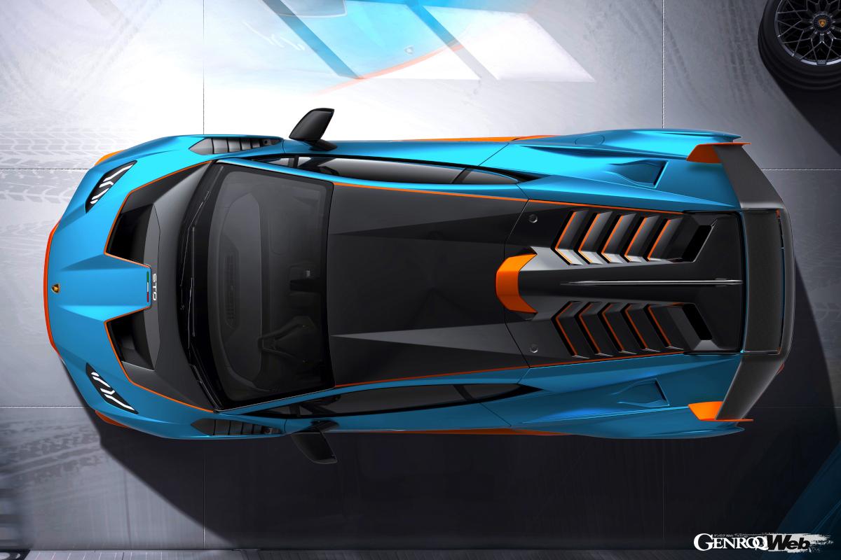 レーシングカーのスーパートロフェオからの技術フィードバックもあるウラカン STO。EVOと較べて約80kg軽量だ。