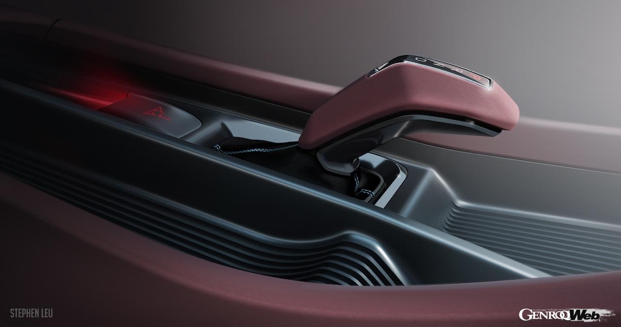 ダッジ チャージャー デイトナ SRT コンセプトのデザインスケッチ。シフトセレクター