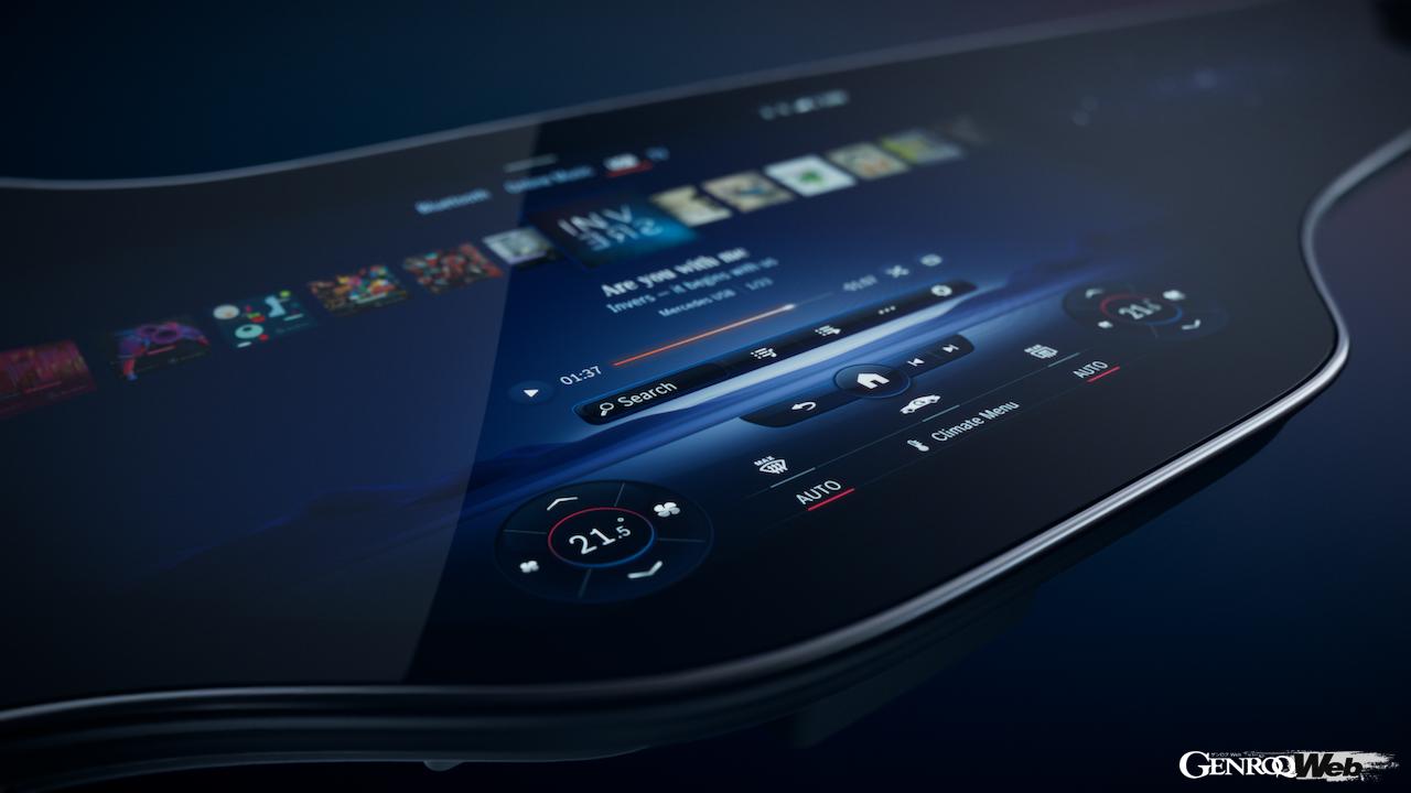 メルセデス・ベンツのMBUXハイパースクリーン。ディスプレイ表面