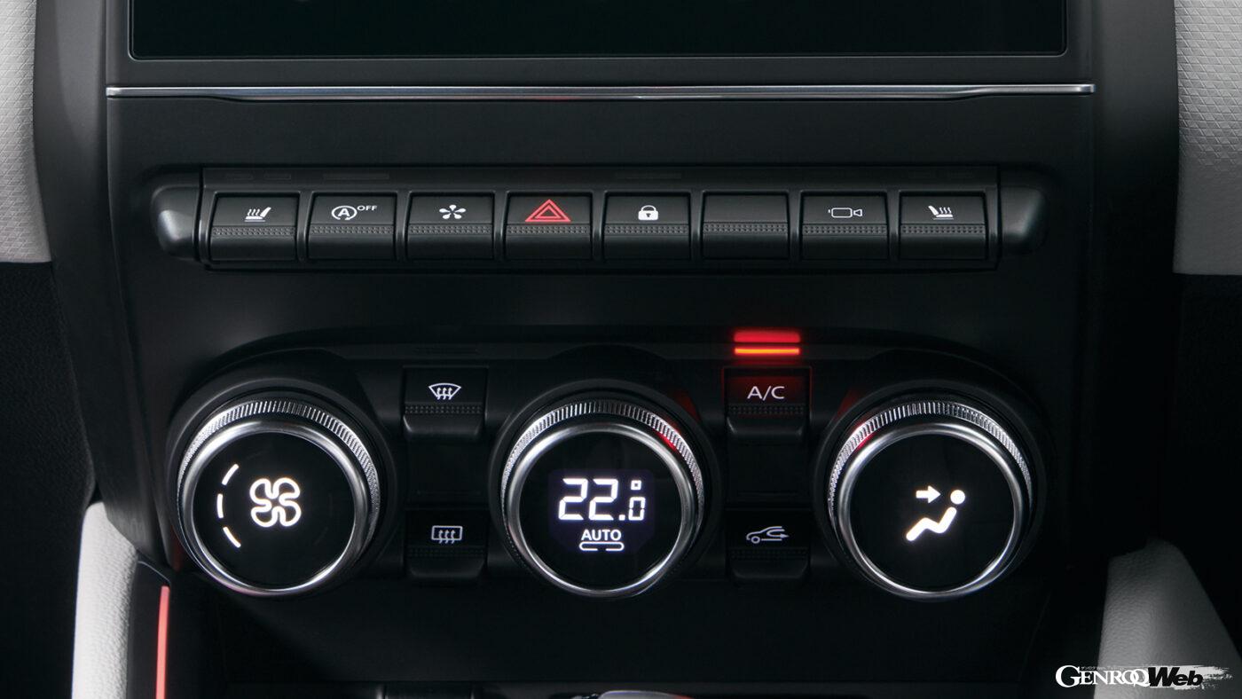 ルノー ルーテシアのエアコン操作ダイヤル