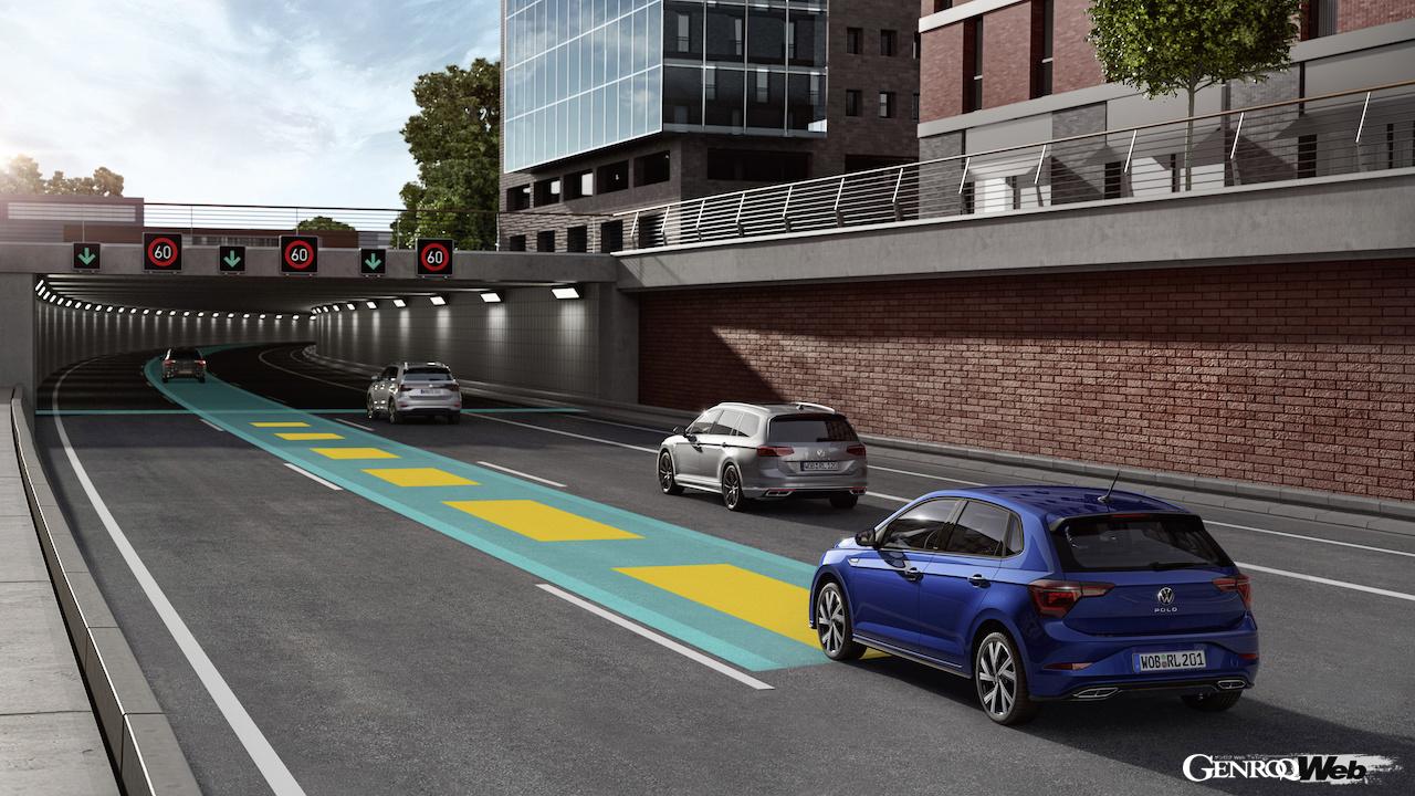 フォルクスワーゲン ポロの同一車線内全車速運転支援システム