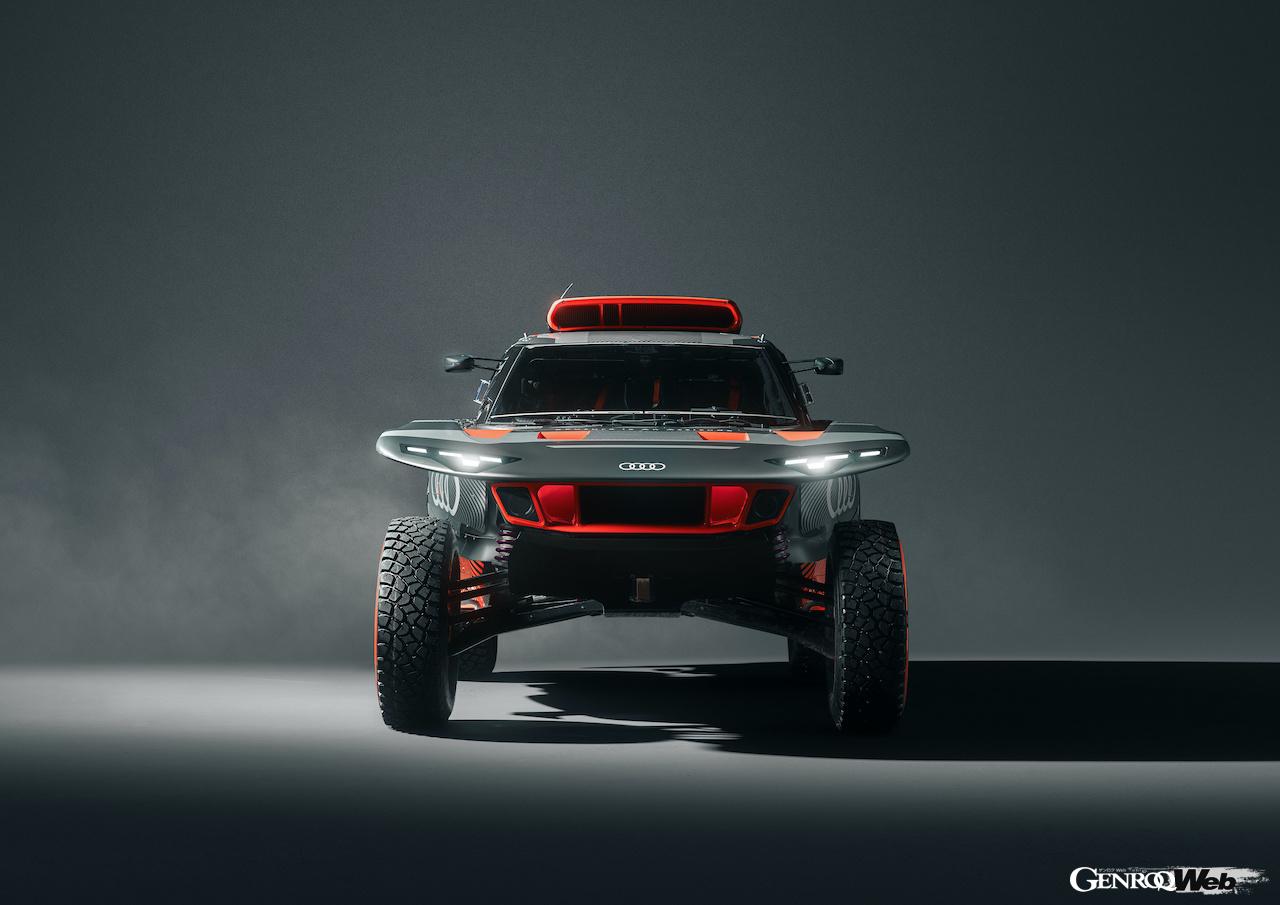 空力が大幅に進化したラリーレイド用電動プロトタイプバギー「アウディ RS Q e-tron E2」。